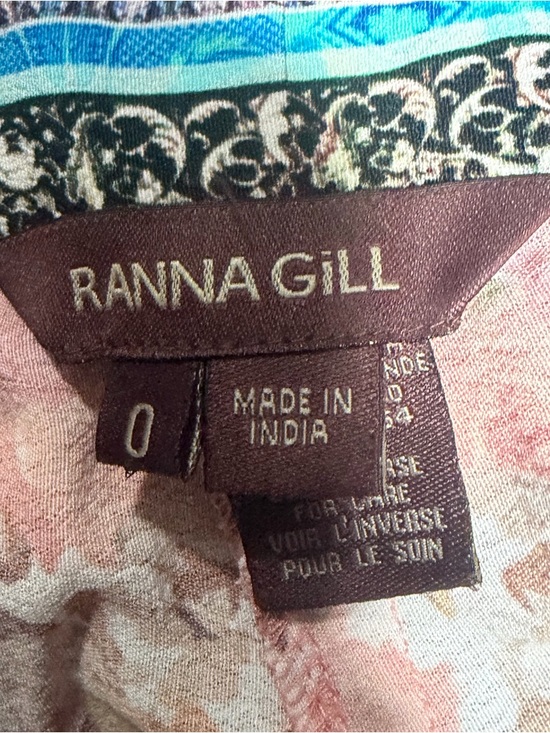 Ranna Gill Floral Printed Wide-Leg Pants Size 0 Boho Palazzo Trousers - Picture 3 of 10